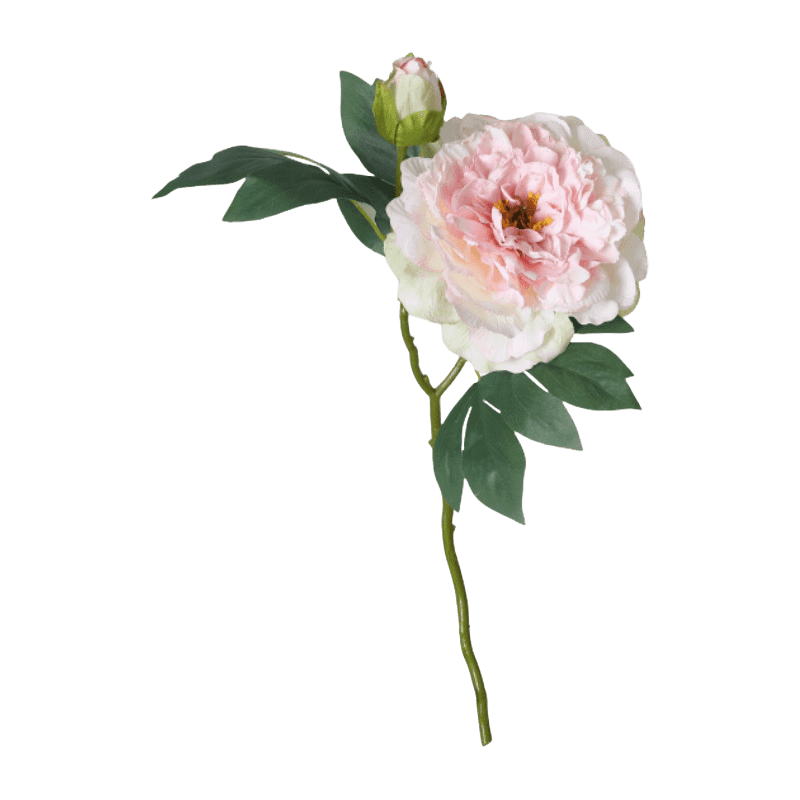 Artificial Peony Spray With 2 Flower Heads