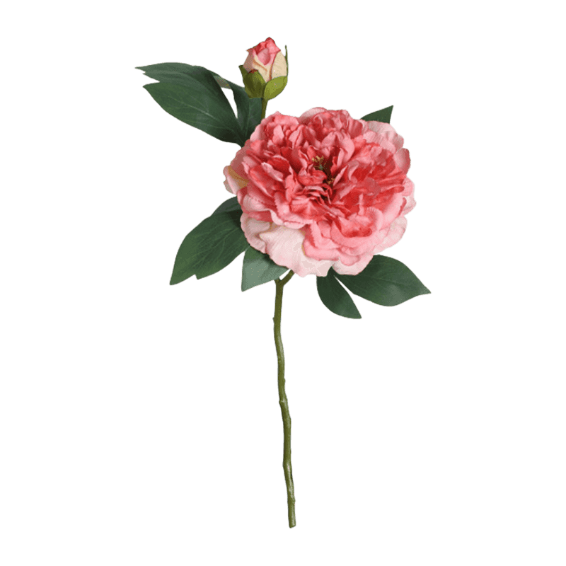 Artificial Peony Spray With 2 Flower Heads