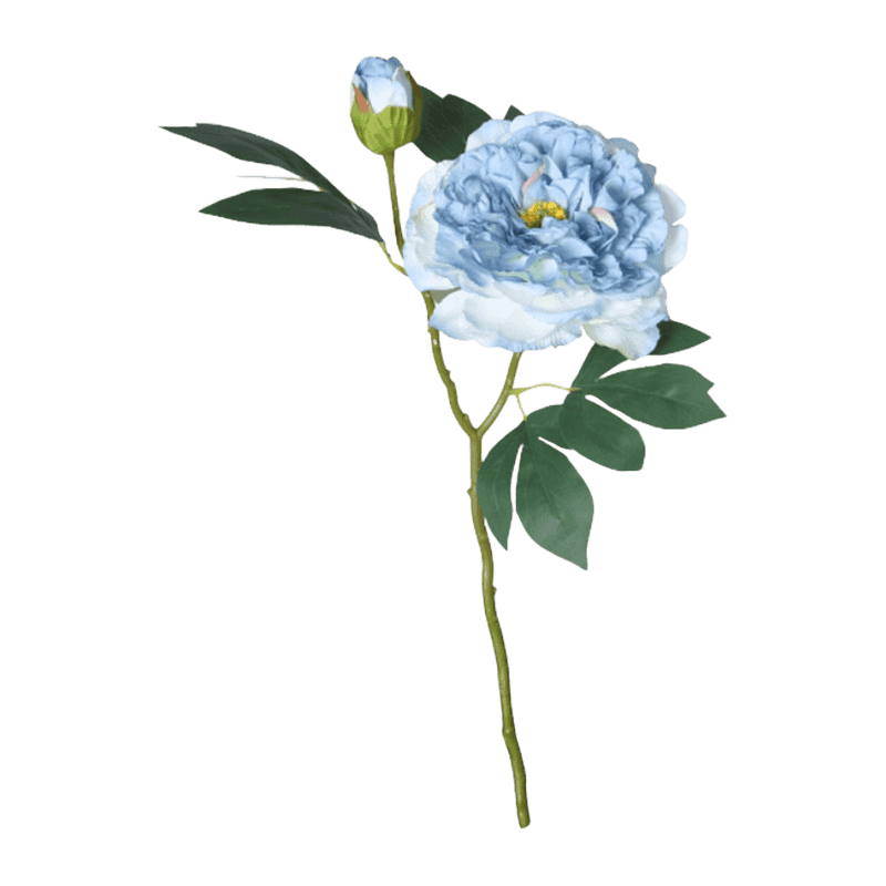 Artificial Peony Spray With 2 Flower Heads