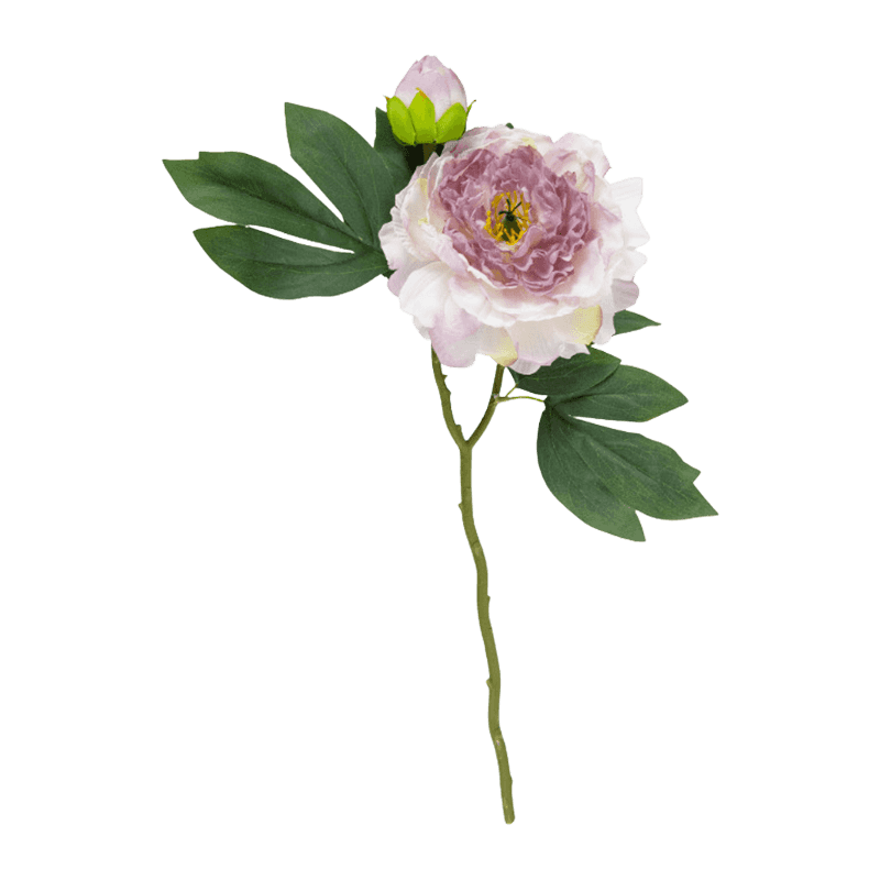Artificial Peony Spray With 2 Flower Heads