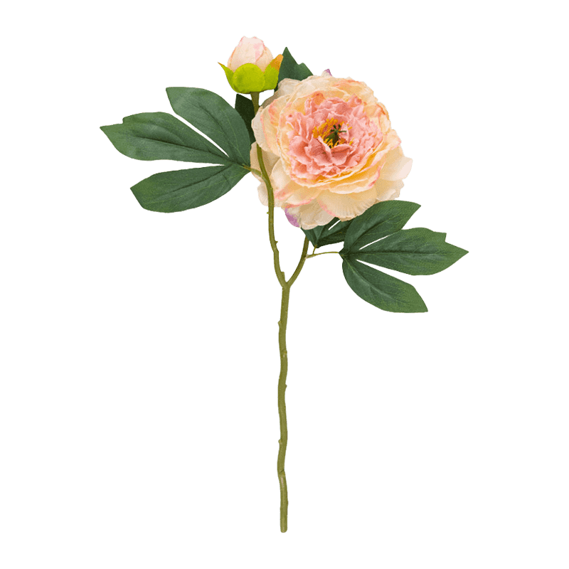 Artificial Peony Spray With 2 Flower Heads