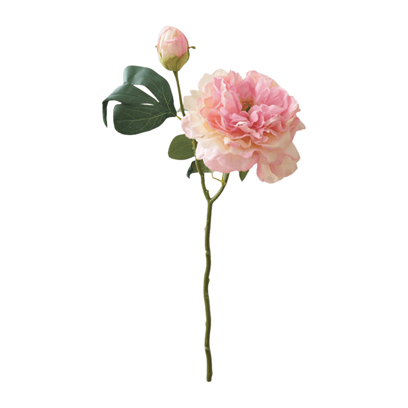 Artificial Peony Spray With 2 Flower Heads