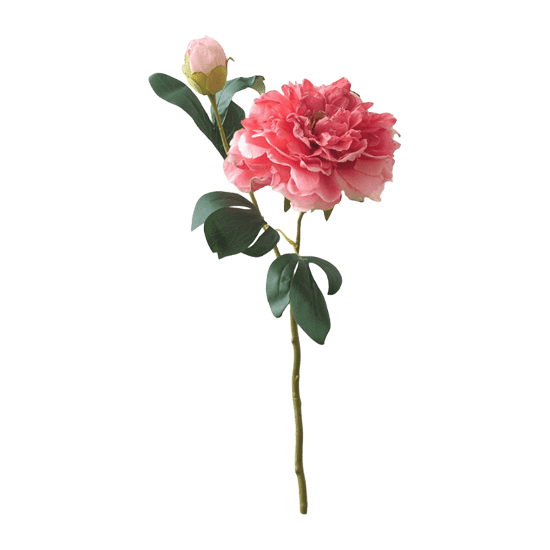 Artificial Peony Spray With 2 Flower Heads