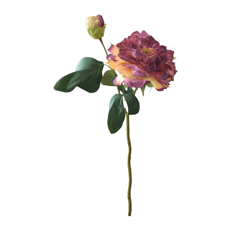 Artificial Peony Spray With 2 Flower Heads