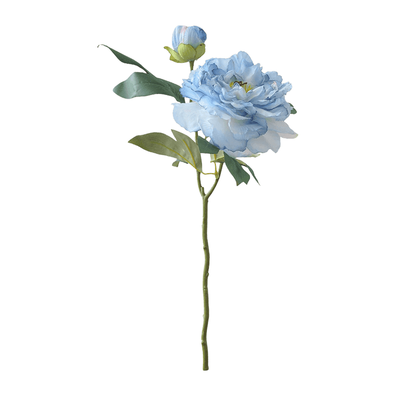 Artificial Peony Spray With 2 Flower Heads