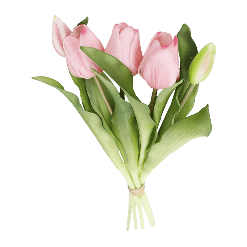 Strawberry Tulip 3 Flower 2 Buds 32cm