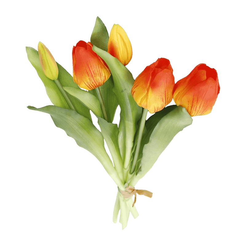 Strawberry Tulip 3 Flower 2 Buds 32cm
