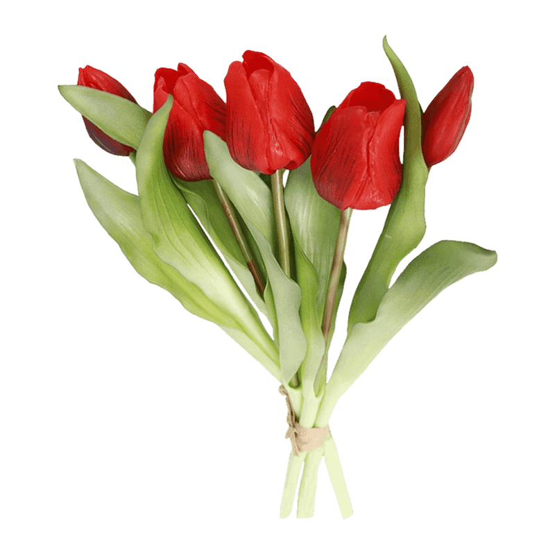 Strawberry Tulip 3 Flower 2 Buds 32cm