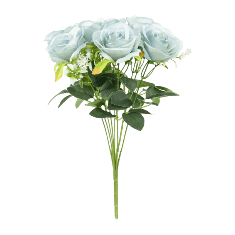 Artificial Rose Bouquet With 9 Flowers