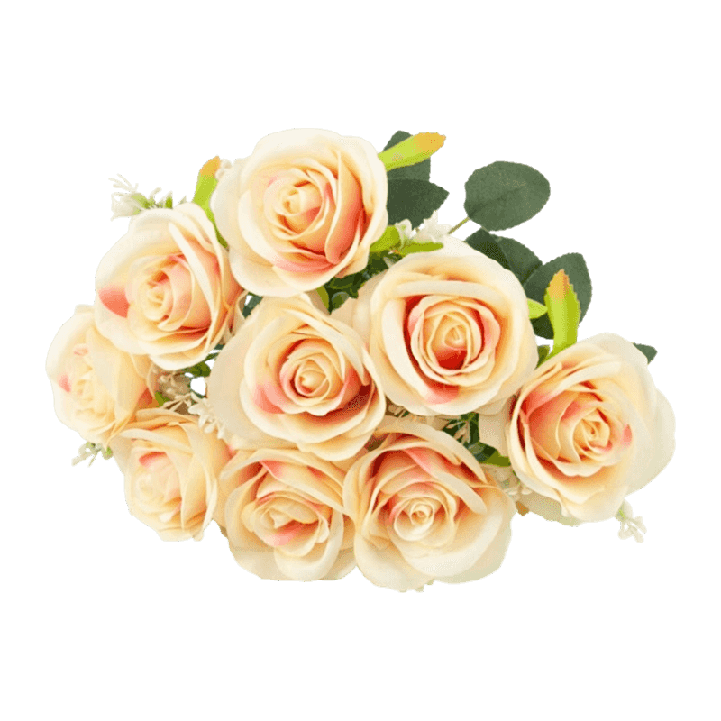 Artificial Rose Bouquet With 9 Flowers