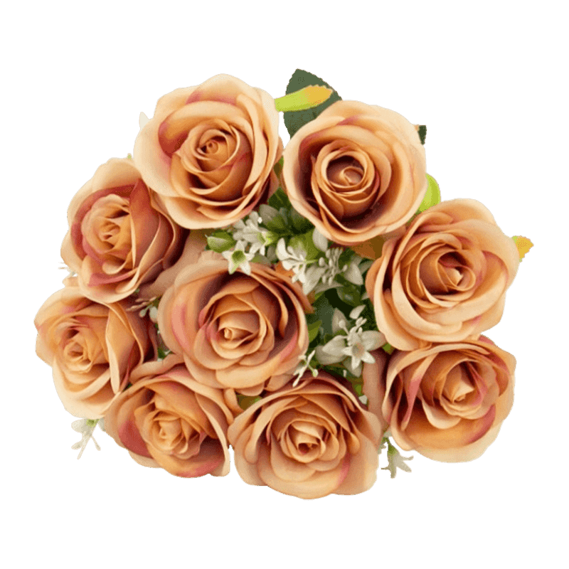 Artificial Rose Bouquet With 9 Flowers