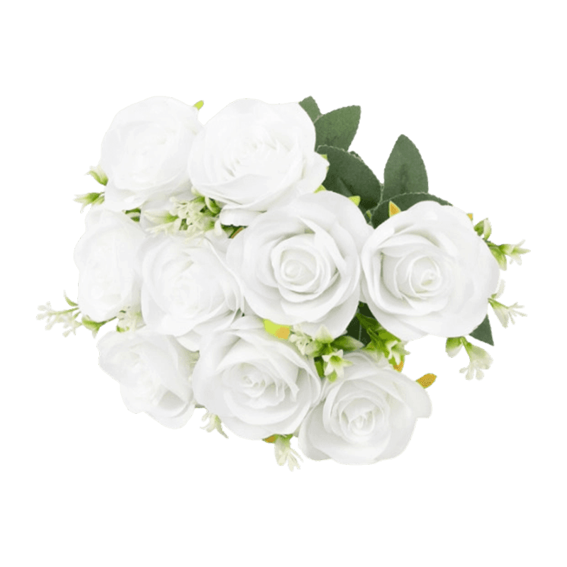 Artificial Rose Bouquet With 9 Flowers