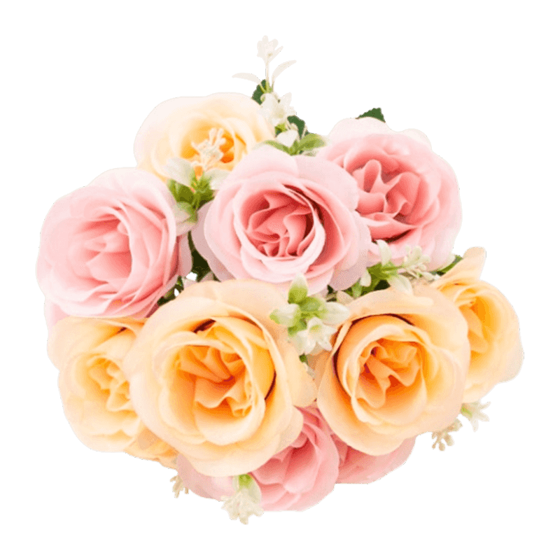 Artificial Rose Flower With 12 Heads