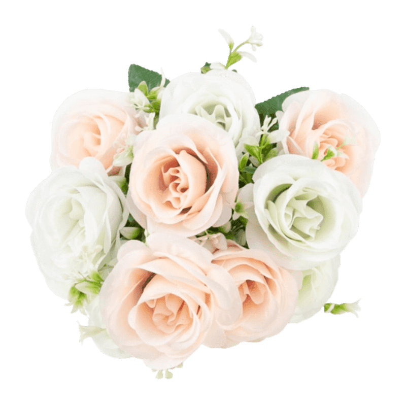 Artificial Rose Flower With 12 Heads