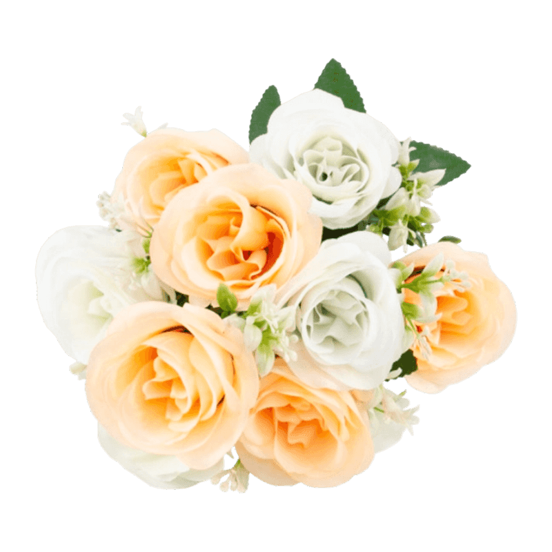 Artificial Rose Flower With 12 Heads