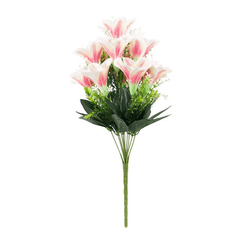 12 Heads Artificial Lily Pick Bouquet