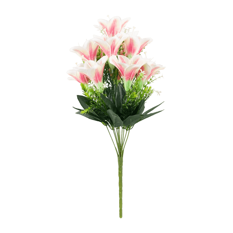 12 Heads Artificial Lily Pick Bouquet