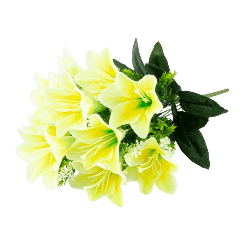 12 Heads Artificial Lily Pick Bouquet