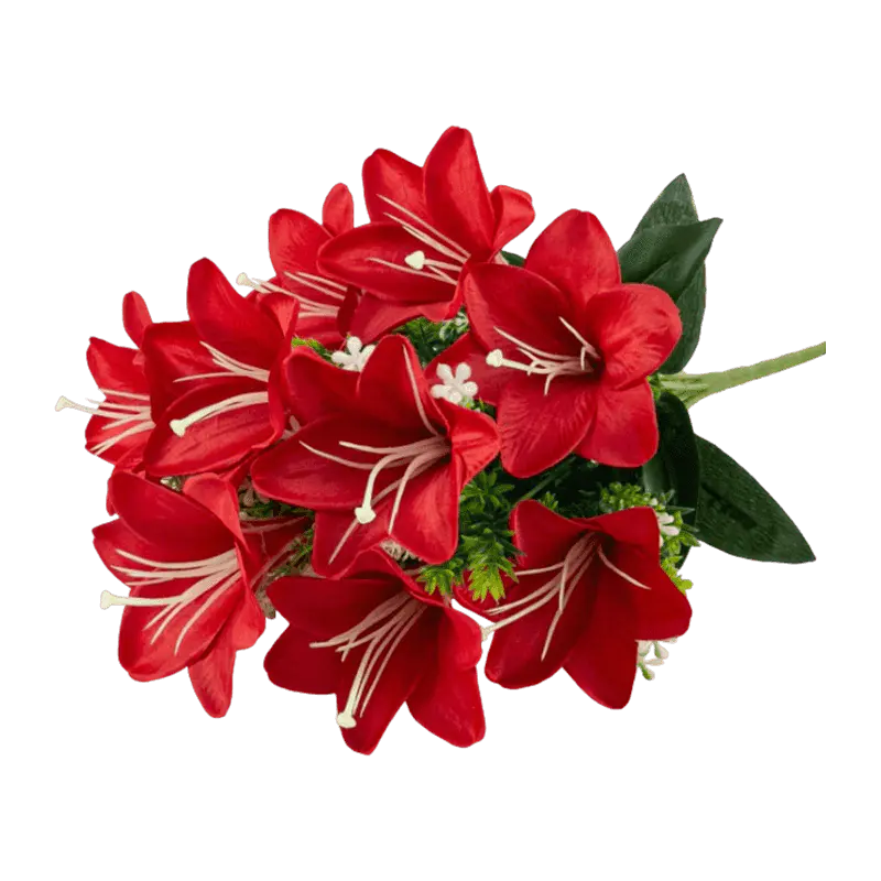 12 Heads Artificial Lily Pick Bouquet