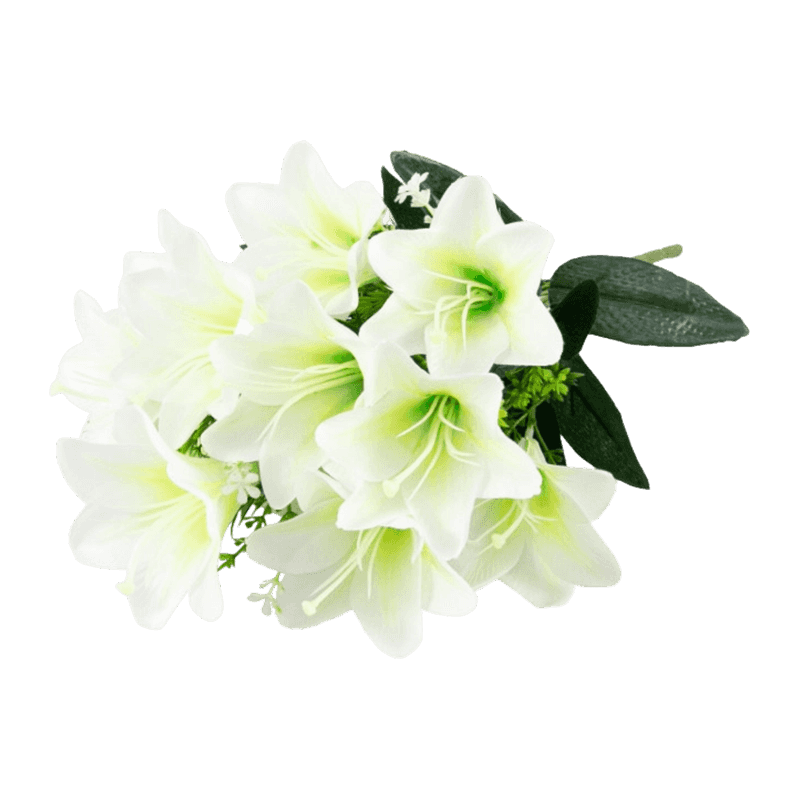 12 Heads Artificial Lily Pick Bouquet