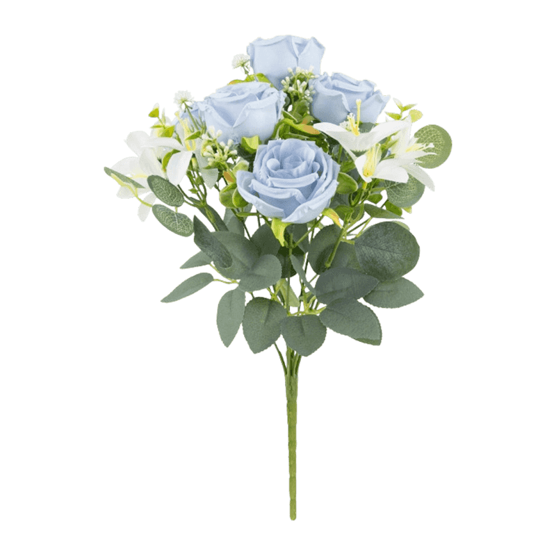 Artificial Rose Bouquet With 9 Flowers