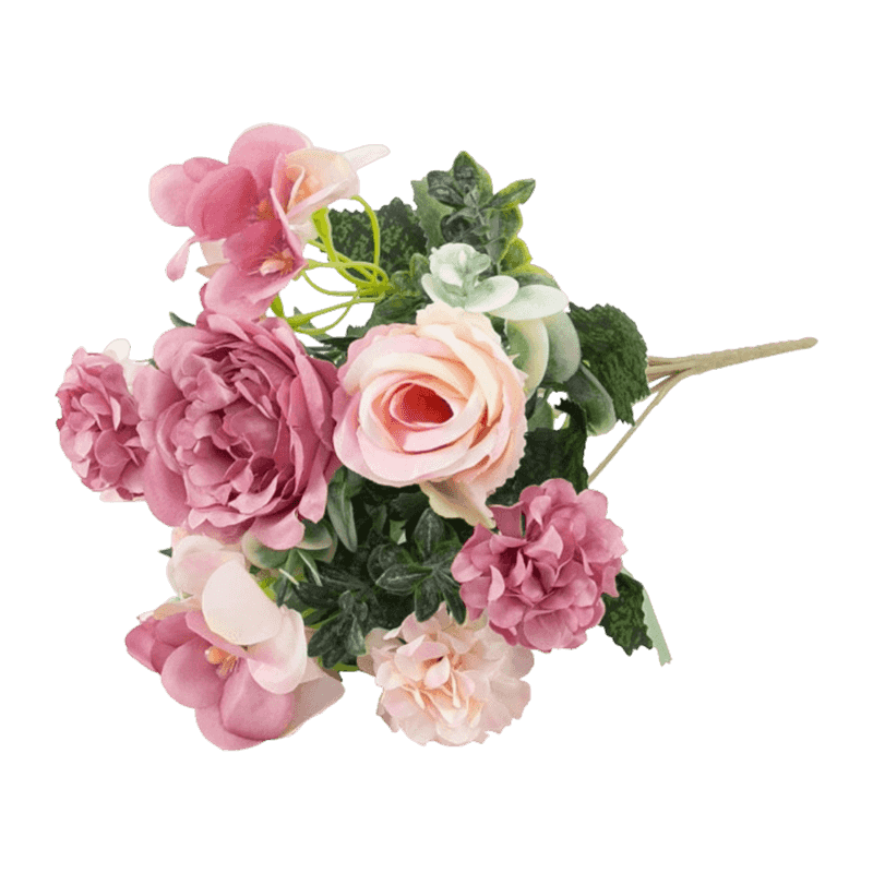 Artificial Rose and Hydrangea Bush