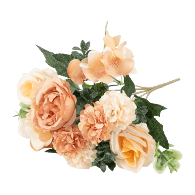 Artificial Rose and Hydrangea Bush