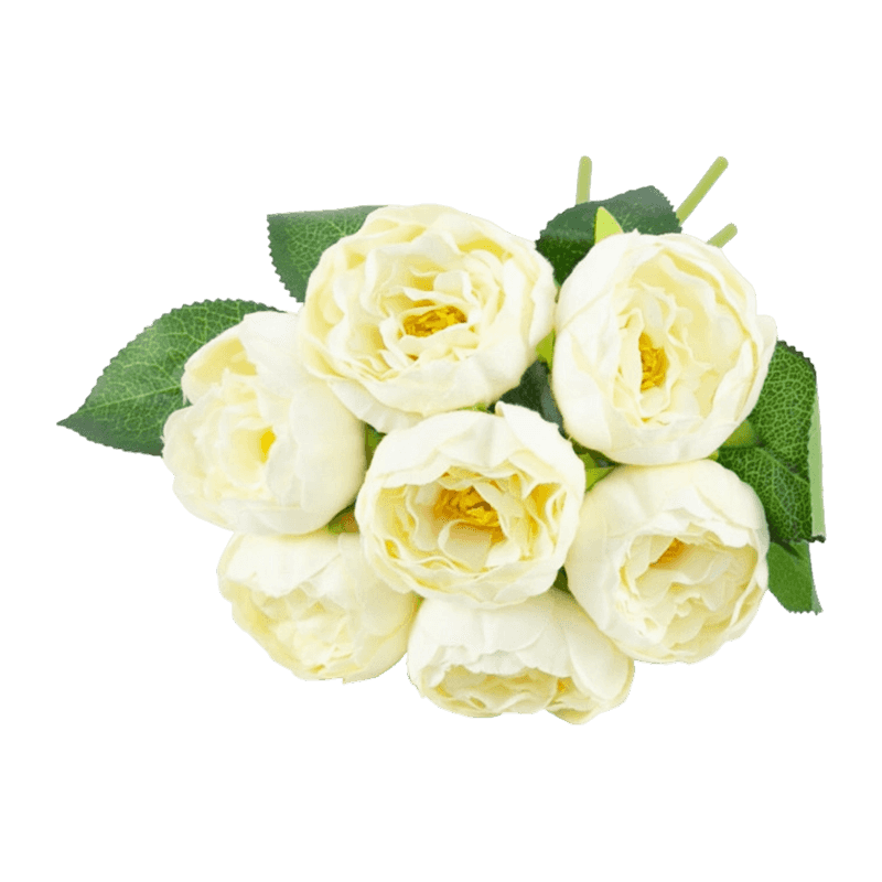 Artificial Peony Bouquet With 7 Flowers