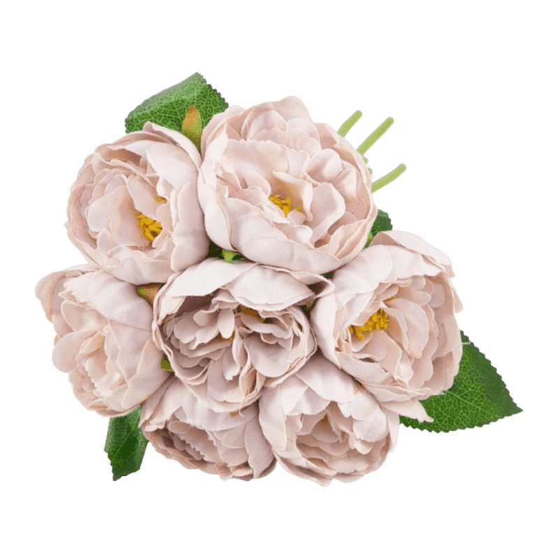 Artificial Peony Bouquet With 7 Flowers