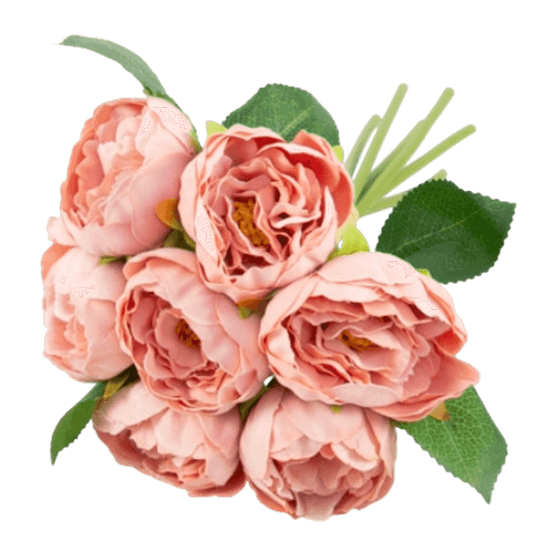 Artificial Peony Bouquet With 7 Flowers