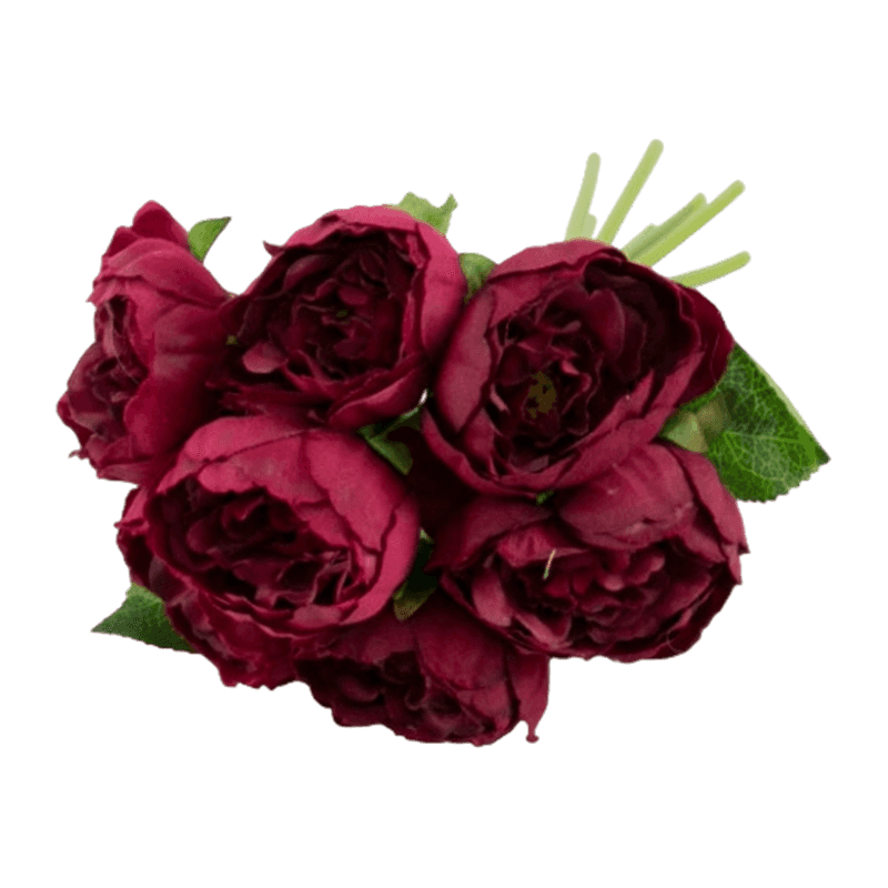 Artificial Peony Bouquet With 7 Flowers