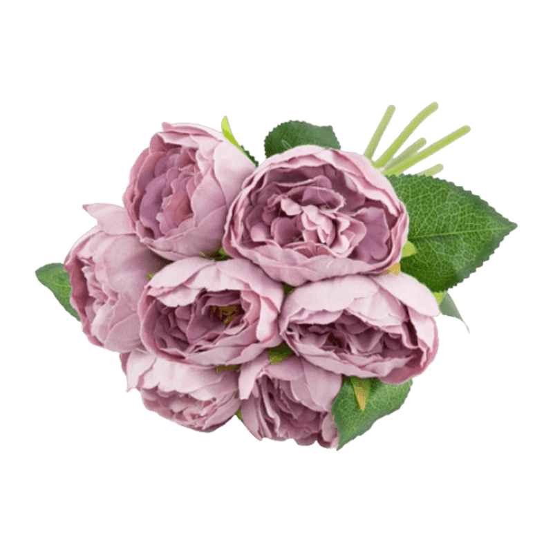 Artificial Peony Bouquet With 7 Flowers