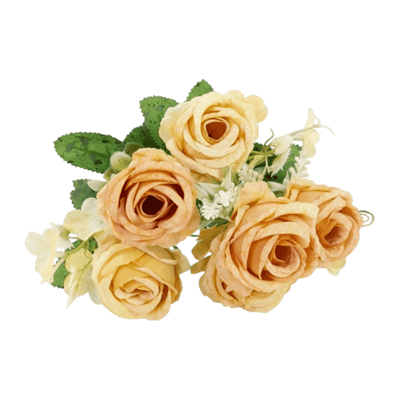 7 Heads Artificial Rose Pick Bouquet