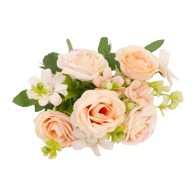 Mixed Artificial Rose Daisy Pick Bouquet 30cm