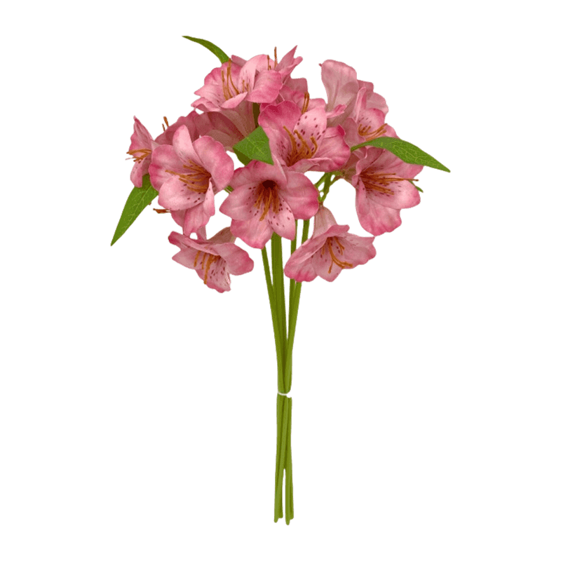 Silk Blush Spotted Peruvian Lily Hand-Tied Posy Bundle