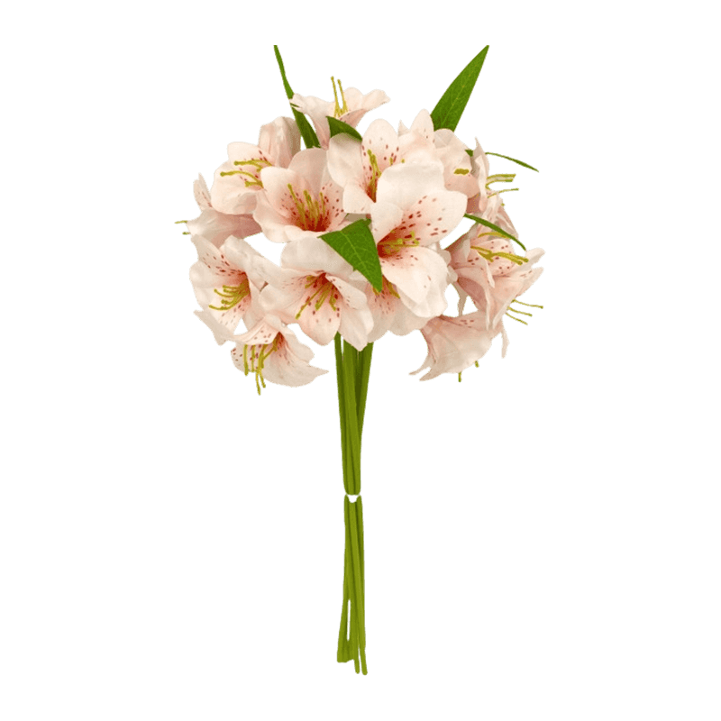 Silk Blush Spotted Peruvian Lily Hand-Tied Posy Bundle