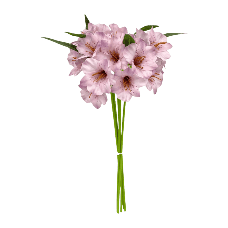 Silk Blush Spotted Peruvian Lily Hand-Tied Posy Bundle