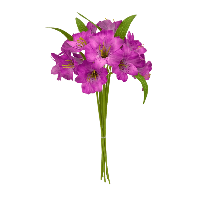 Silk Blush Spotted Peruvian Lily Hand-Tied Posy Bundle