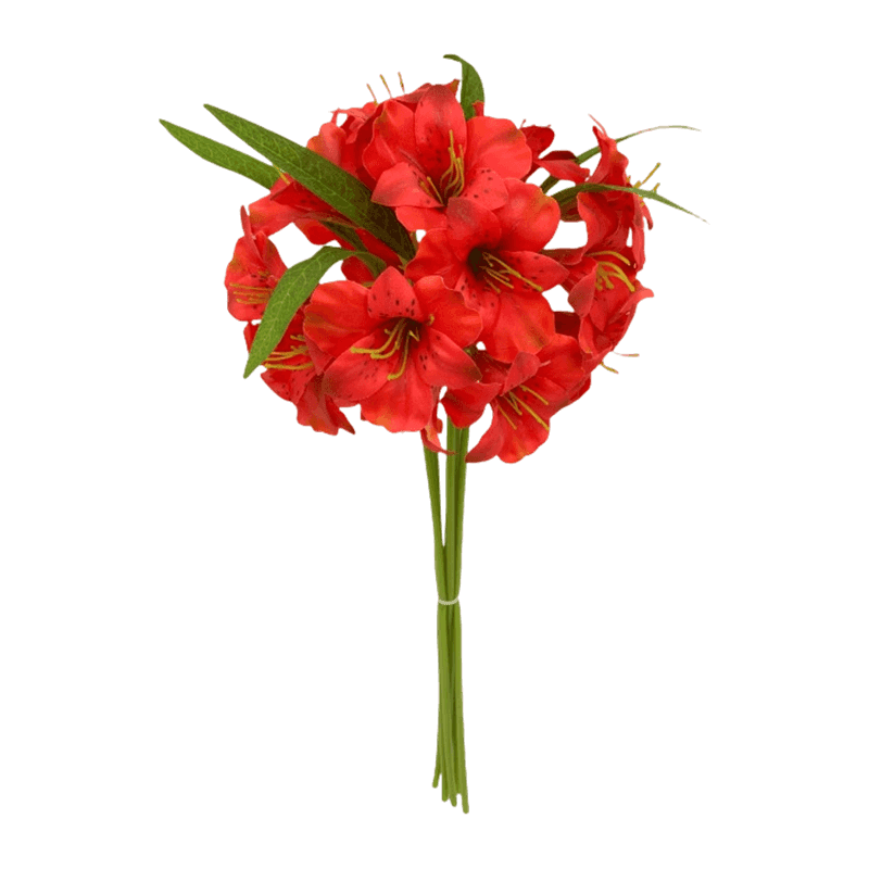 Silk Blush Spotted Peruvian Lily Hand-Tied Posy Bundle