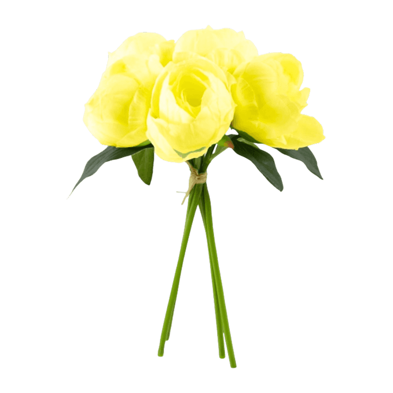 Artificial Peony Flowers With 5 Heads