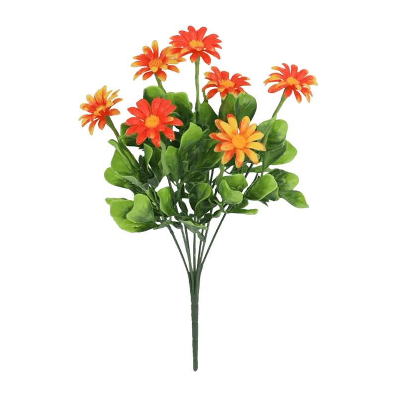 Silk Orange Mini Gerbera Bundle Bush