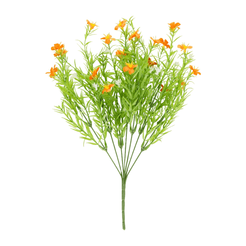 Artificial Thin Leaf Small Flower Pick Bouquet