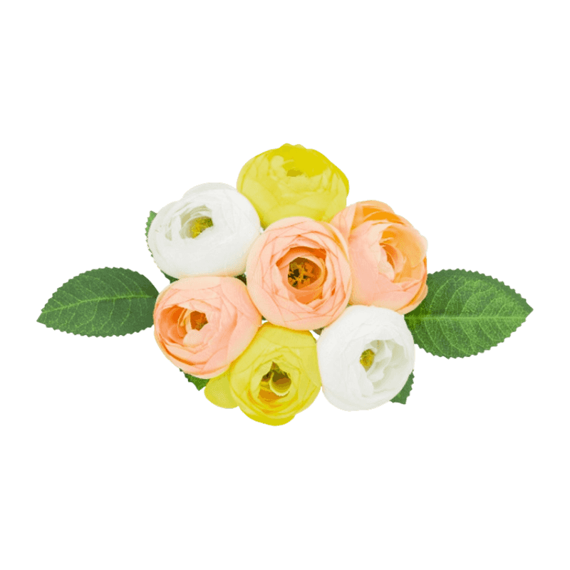 Artificial Rose Bush With 7 Flowers