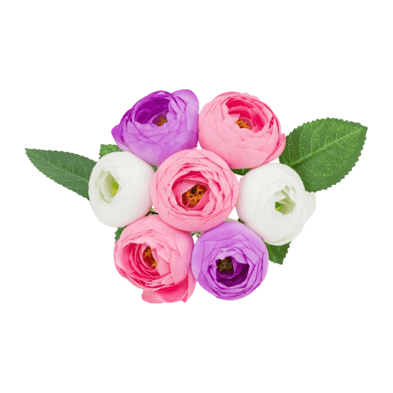 Artificial Rose Bush With 7 Flowers