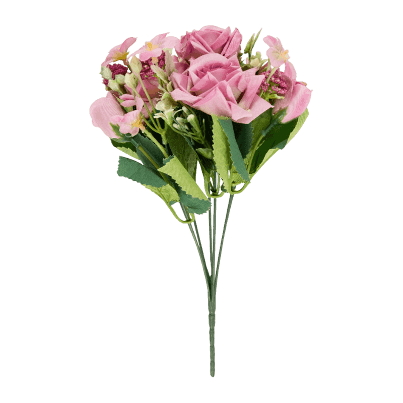 Mixed Artificial Flower Pick Bouquet With Rose
