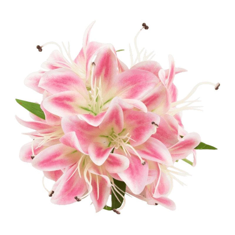6 Heads Artificial Lily Pick Bouquet