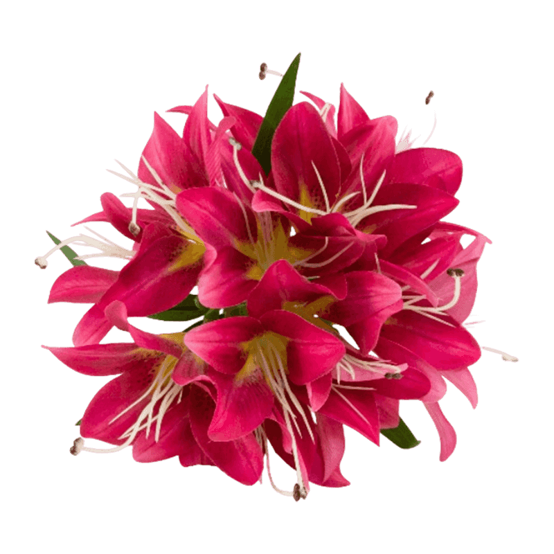 6 Heads Artificial Lily Pick Bouquet