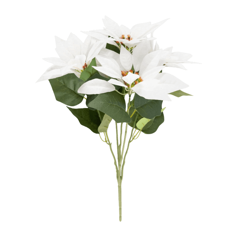 5 Heads Artificial Poinsettia Pick Bouquet