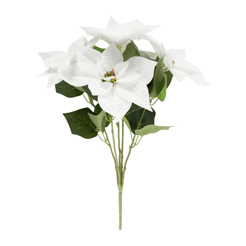 5 Heads Artificial Poinsettia Pick Bouquet