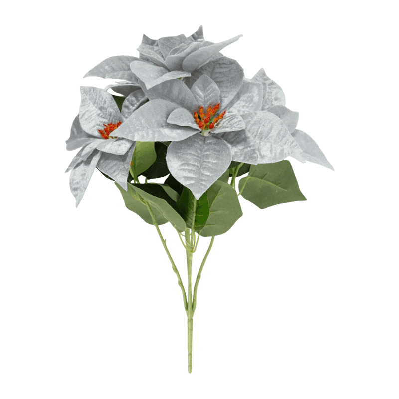 5 Heads Artificial Poinsettia Pick Bouquet